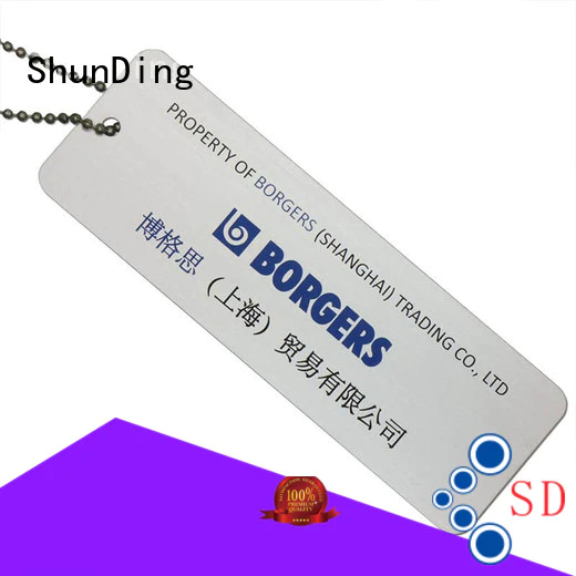 embossed 3d key tag open ShunDing Brand company