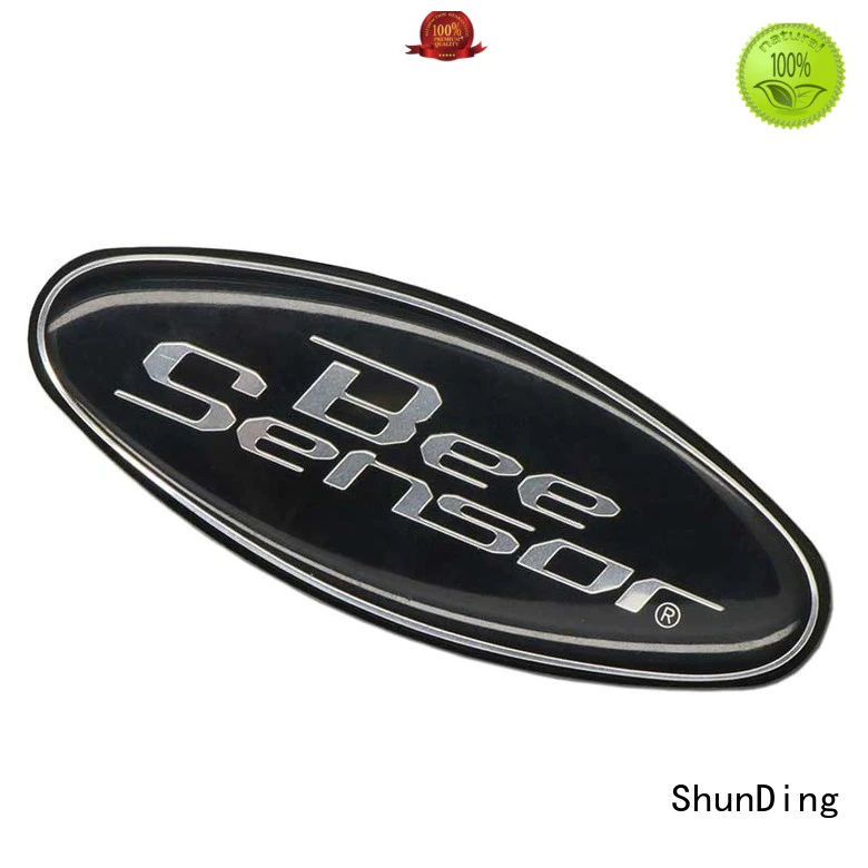 etching anodized customized ShunDing Brand metal logo stickers manufacture
