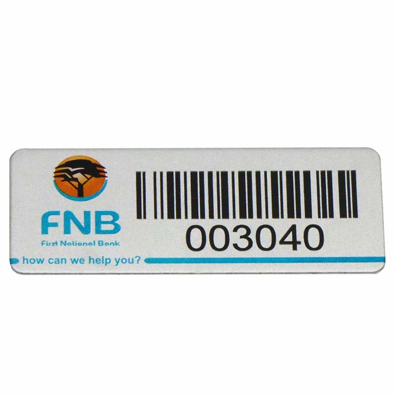 3M Adhesive Aluminum Printing Laser Engraved Barcode Number Label SD-L00002