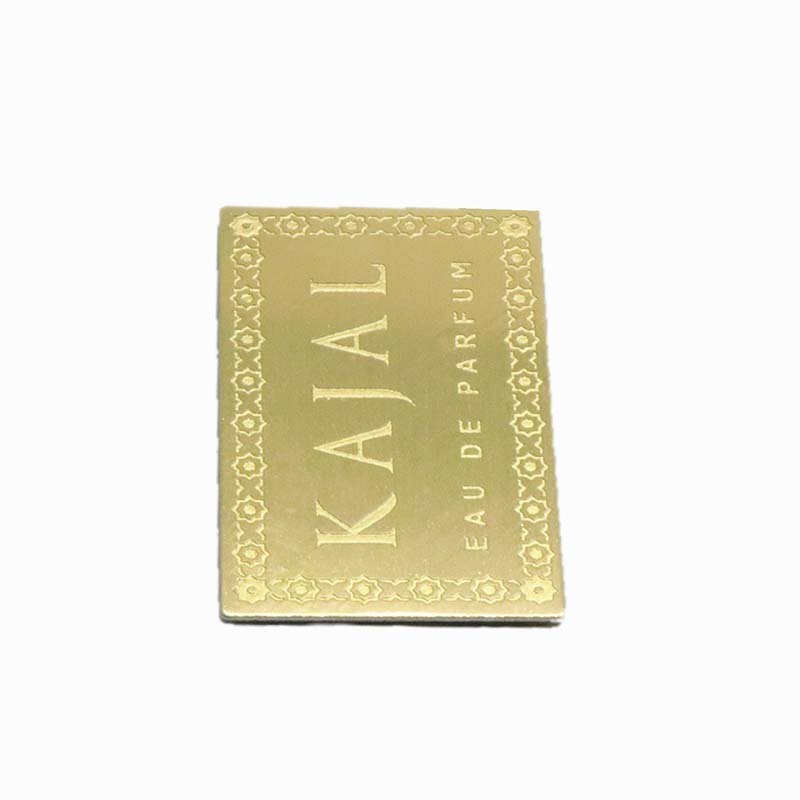Golden Etched Aluminum Perfume Bottle Label SD-L00004