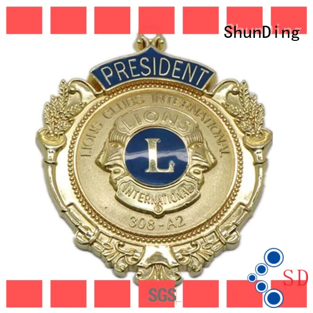 style police metal badge marketing for activist ShunDing