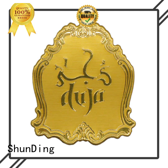 sticker stamped perfume metal sticker ShunDing Brand company