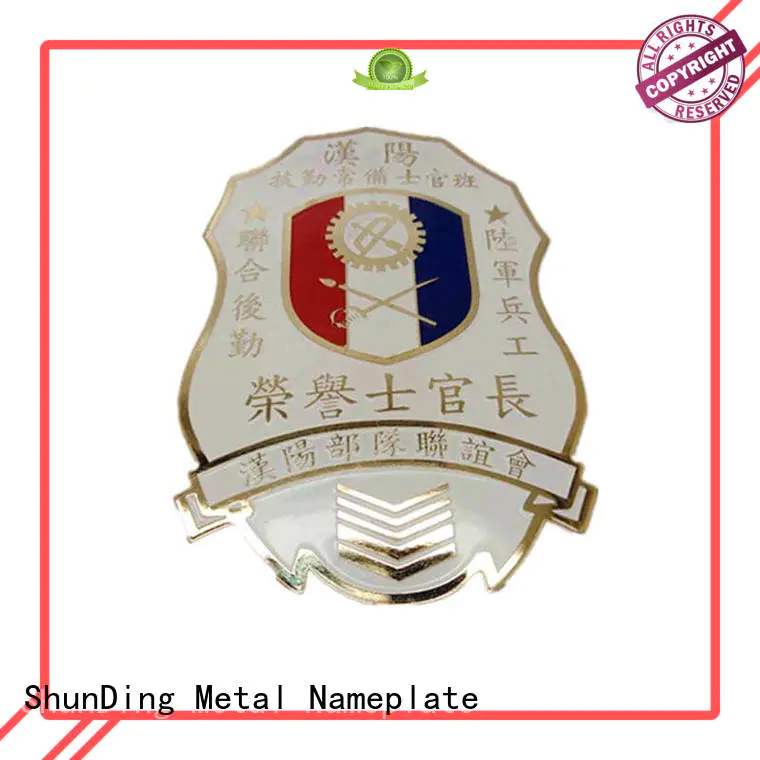 ShunDing stunning custom metal logo badges selling for staff
