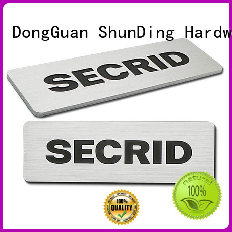 ShunDing gold metal name plate directly sale for company