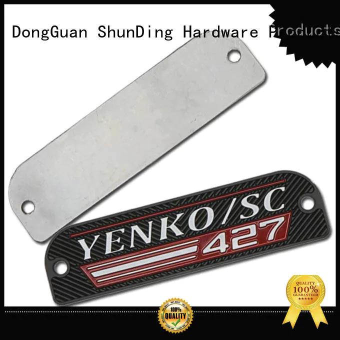 ShunDing industry-leading metal name plate holes for identification