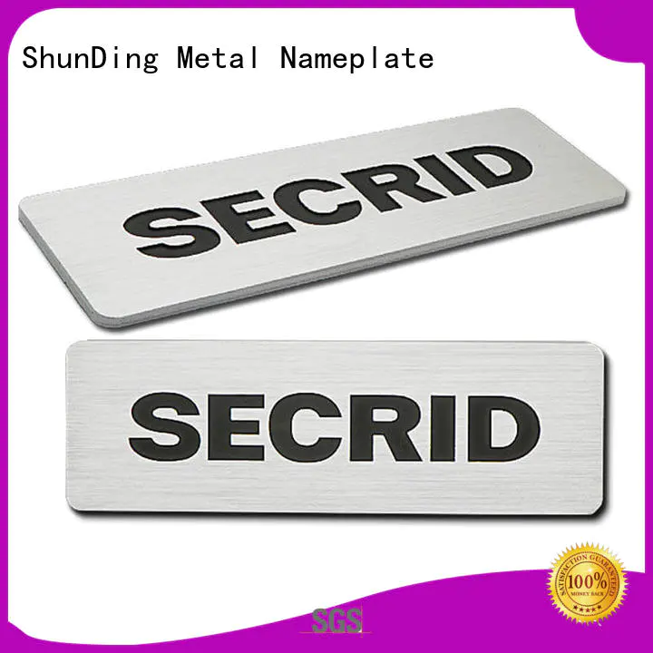 ShunDing exquisite metal engraved name plates from China for staff