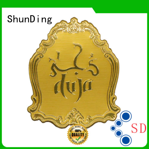 Metal Gold Anodized Customized Aluminum Perfume Sticker  SD-S00004