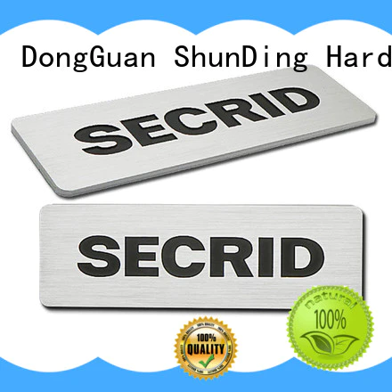 ShunDing diamondcutting aluminum name plates by Chinese manufaturer for auction