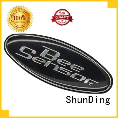 ShunDing Brand stamped thin customized etching metal sticker