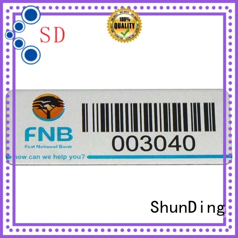 custom aluminum labels embossed for company ShunDing