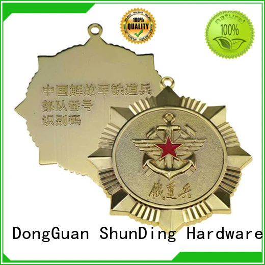 ShunDing Brand badge design customized plate metal badge