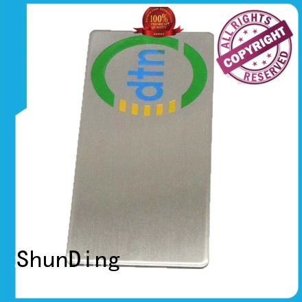 ShunDing Brand label color stainless self adhesive metal labels