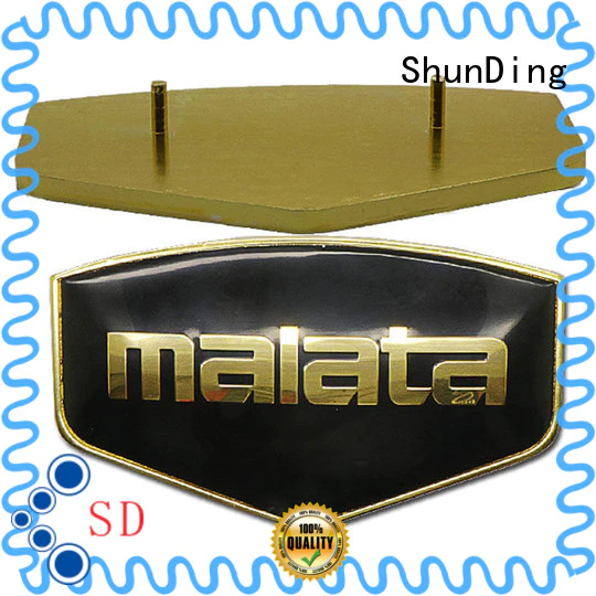 Quality ShunDing Brand metal name plate holes gold