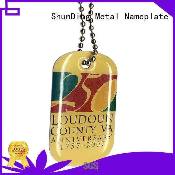 ShunDing chain metal asset tags bulk production for auction