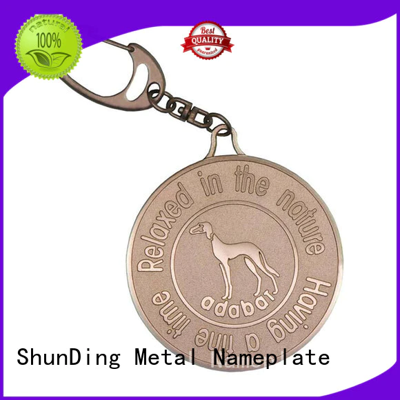 Custom Aluminum Metal Dog Tag Embossed 3D Pattern Open Chain SD-T00002