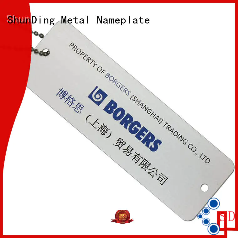 ShunDing anodized brand tag free design for company