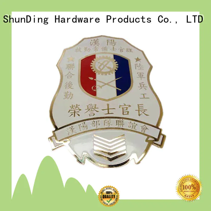 ShunDing stable metal logo badge for sale for commendation