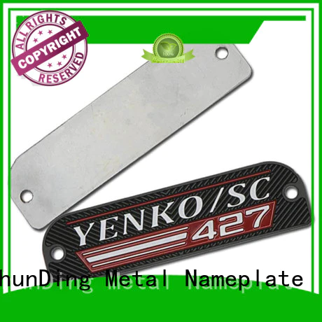 ShunDing stable metal nameplate factory price for identification