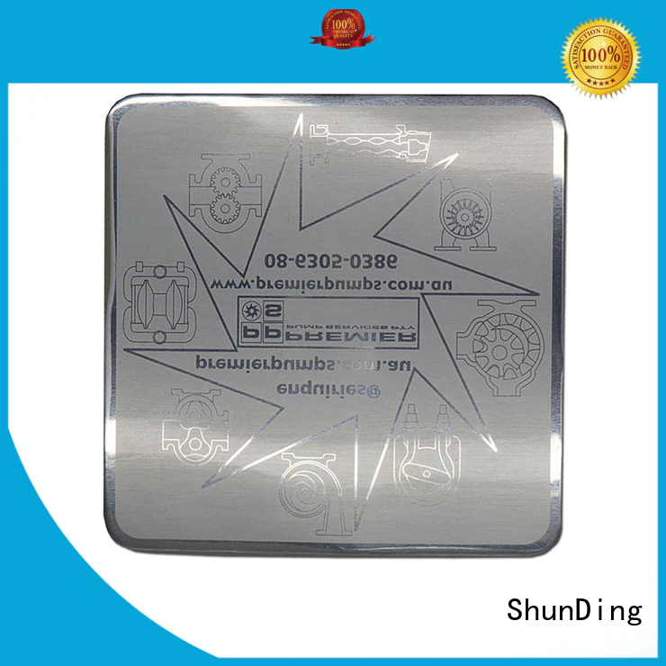 bottle metal plate sticker from China for activist ShunDing