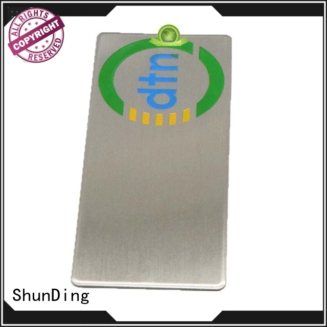 corner number anodized ShunDing Brand self adhesive metal labels factory