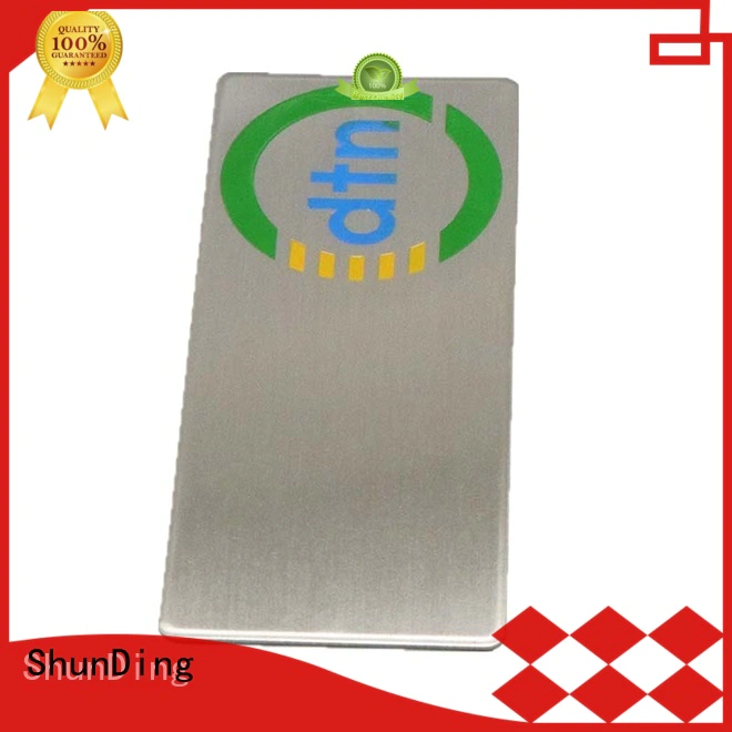 barcode wine corner self adhesive metal labels ShunDing manufacture