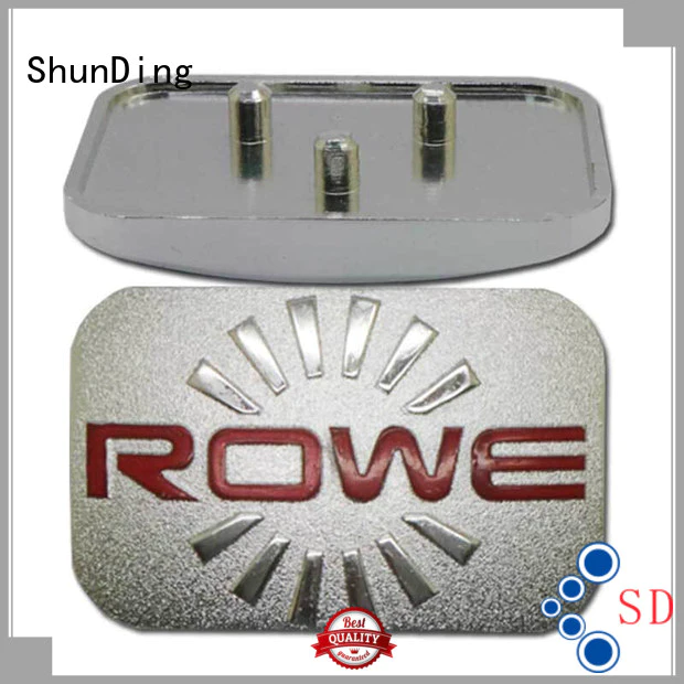 ShunDing Brand luxury embossed silver metal name plate