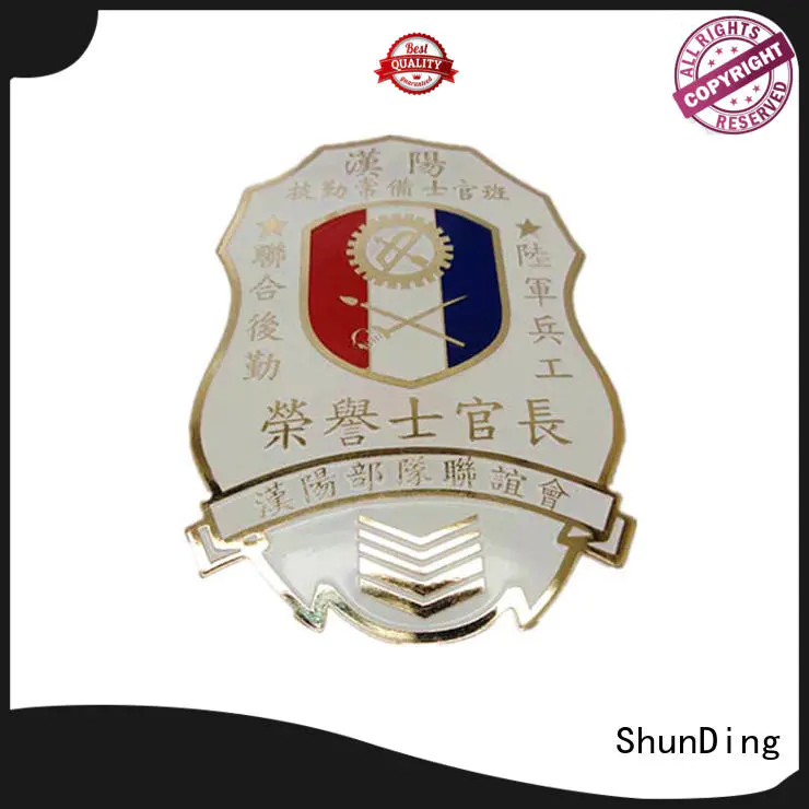 metal police badge fancy logo private Warranty ShunDing