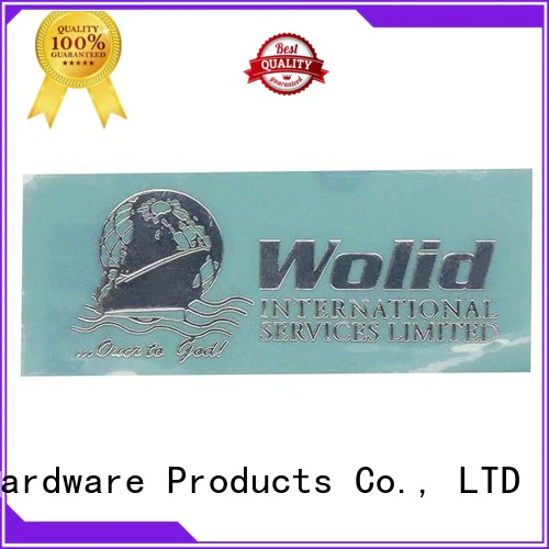 glossy etched plate metal sticker ShunDing Brand