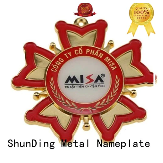 ShunDing anodized engraved name plates by Chinese manufaturer for activist