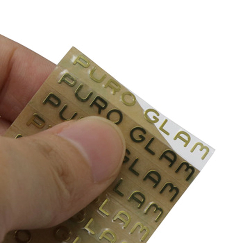 Custom gold electroforming nickel transfer sticker for logo labels