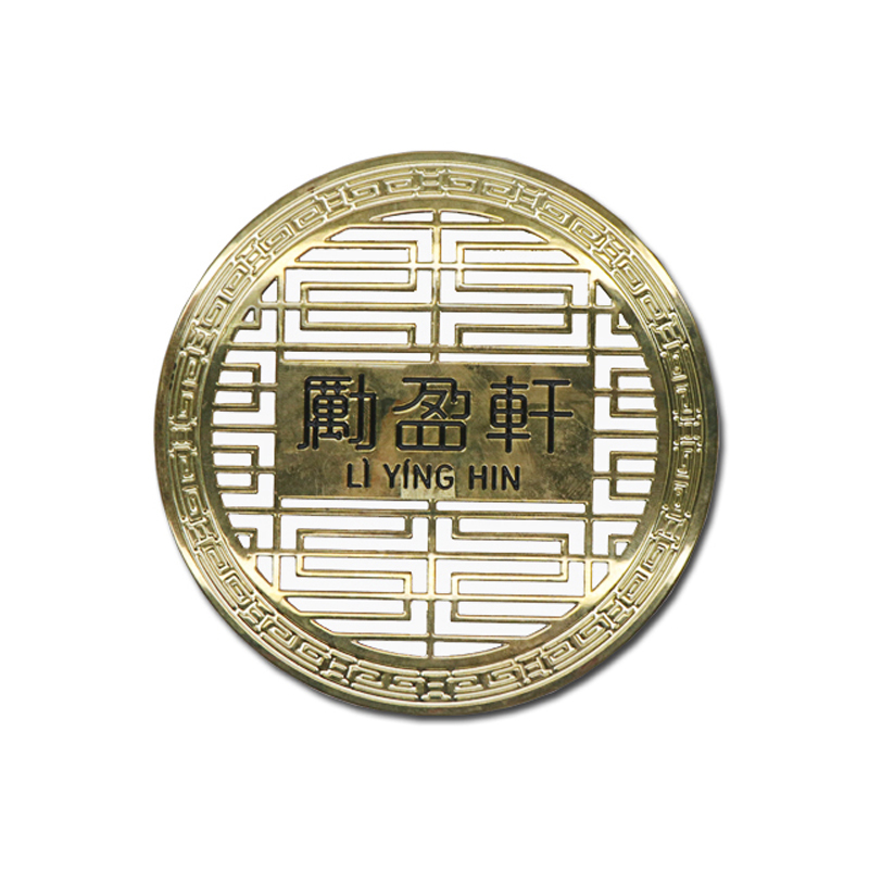 Chemcial etching hollow  brass name plates