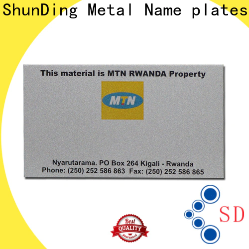 ShunDing brass name plates producer for company