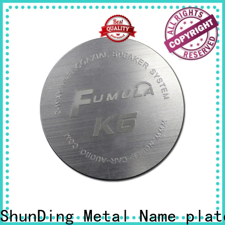 ShunDing metal engraved name plates producer for souvenir