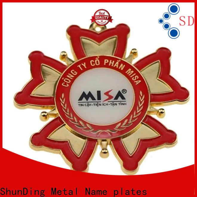 ShunDing badge personalised metal badges price for staff