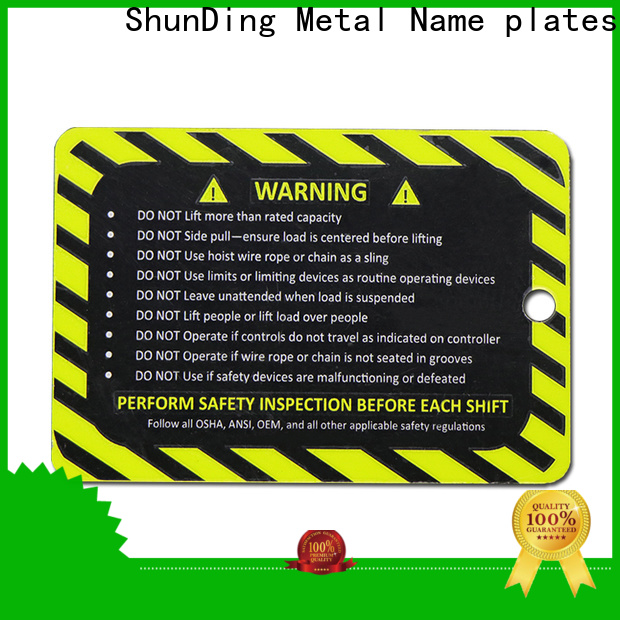 ShunDing steel name plates vendor for company