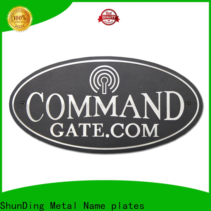 ShunDing quality engraved name plates certifications for activist