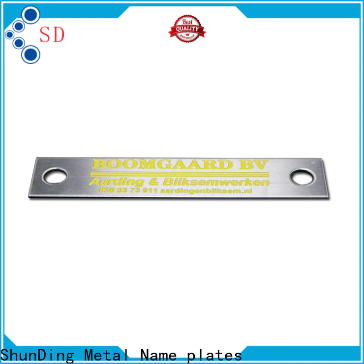 quality custom metal labels China Factory for auction