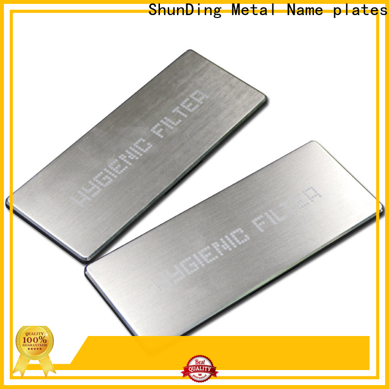 fashion stainless steel nameplates manufacturer for meeting