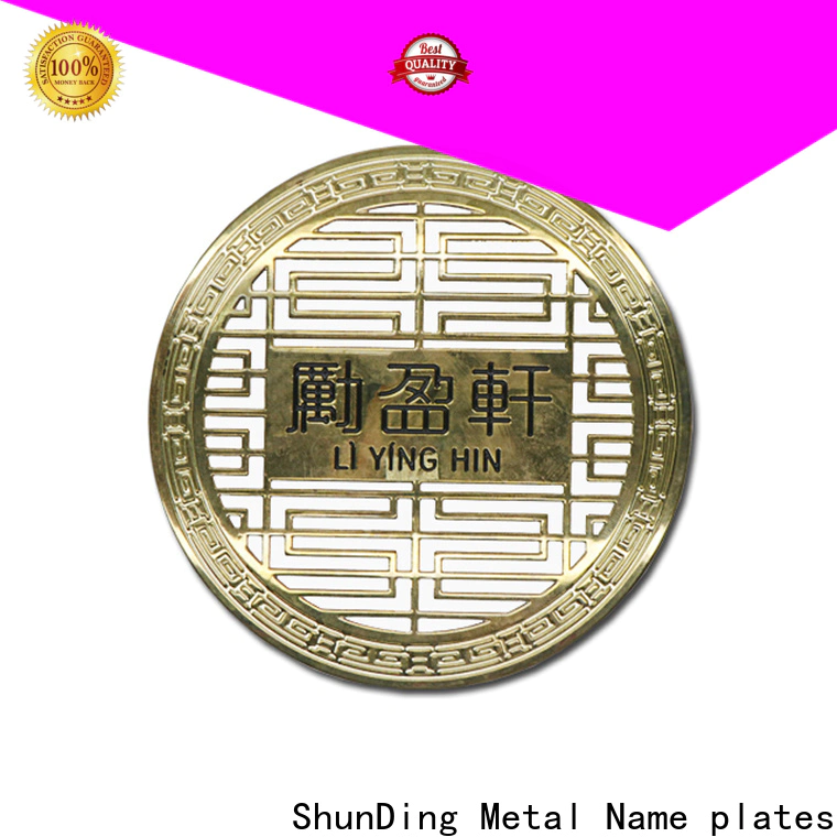 ShunDing engraved brass name plates factory price for staff