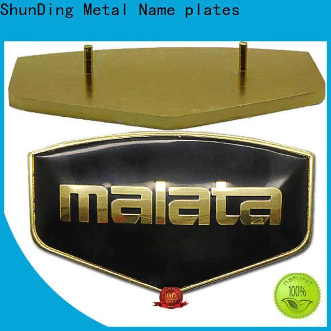 ShunDing stainless steel nameplates certifications for activist