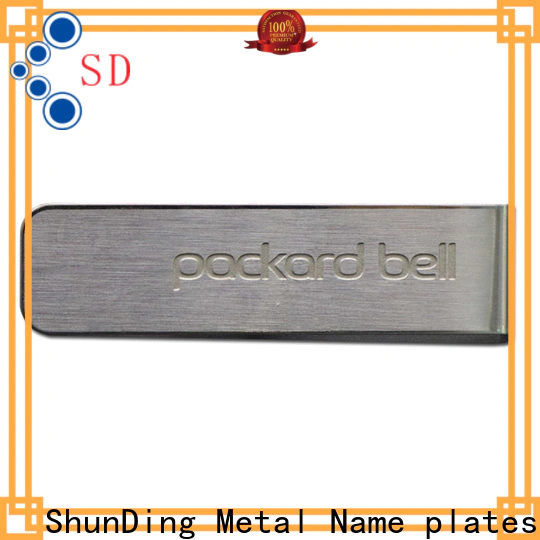 ShunDing brass name plates producer for auction
