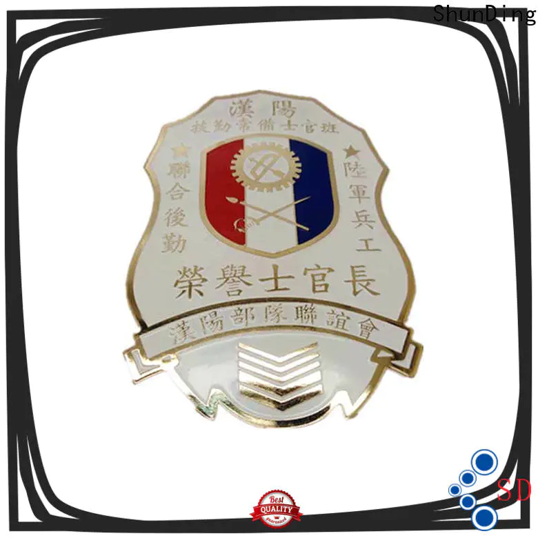 ShunDing plate metal logo badge price for commendation