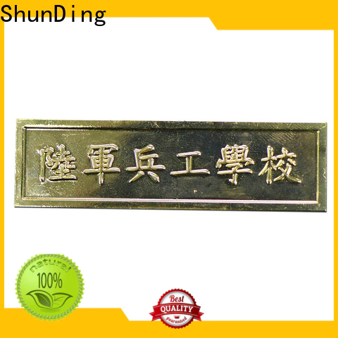 ShunDing brass name tags with cheap price for auction