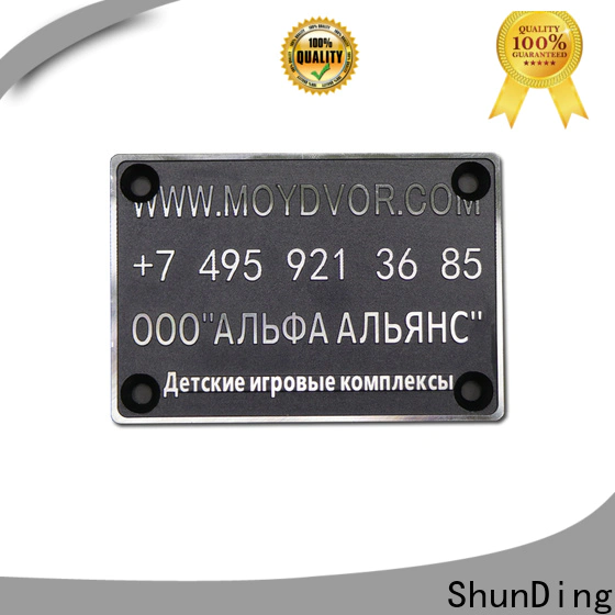 ShunDing stainless steel name plates vendor for identification