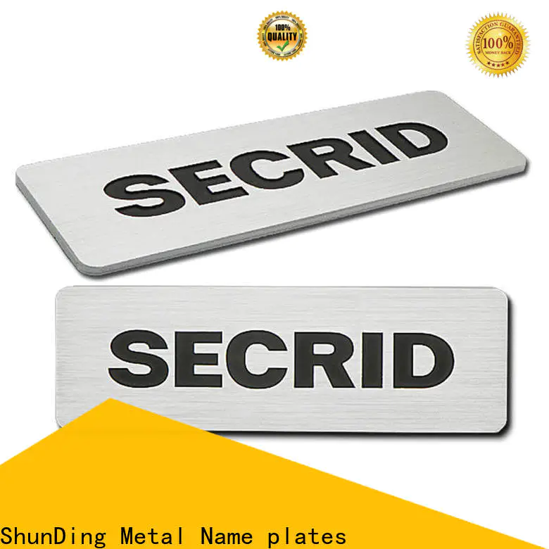 ShunDing steel name plates manufacturer for souvenir