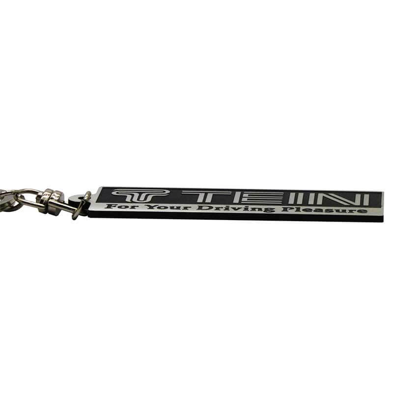 Custom Aluminum Metal Hang Tag Diamond-cutting Anodized Embossed Key Chain SD