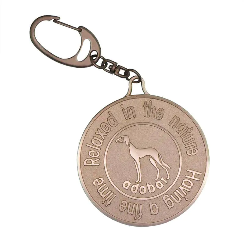 Custom Aluminum Metal Dog Tag Embossed 3D  Pattern Open Chain SD-T00002