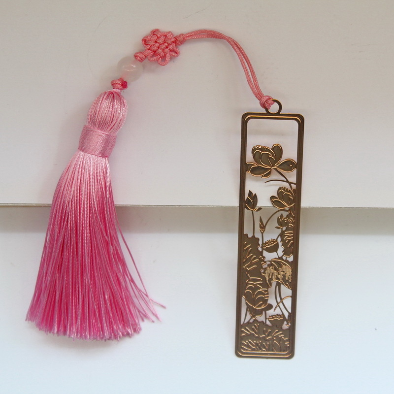 Chinese manufacturer stock cute custom enamel Hollowed Out Metal Brass Bookmarks