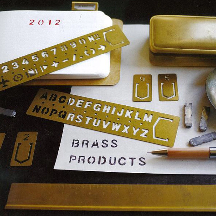 Custom Gold Color Metal Stencils Hollowed out Numbers Brass Stencil