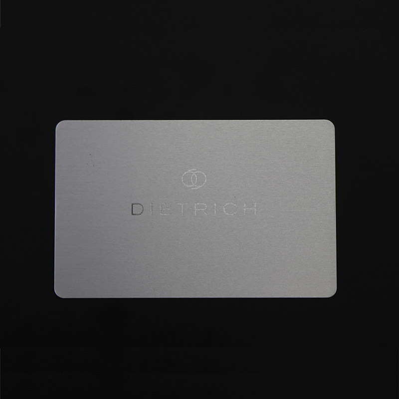 High Quality Custom Brand Fashion Matte Finish Metal Name Label Silk Printing Aluminum Business Visiting Card for Own Logo